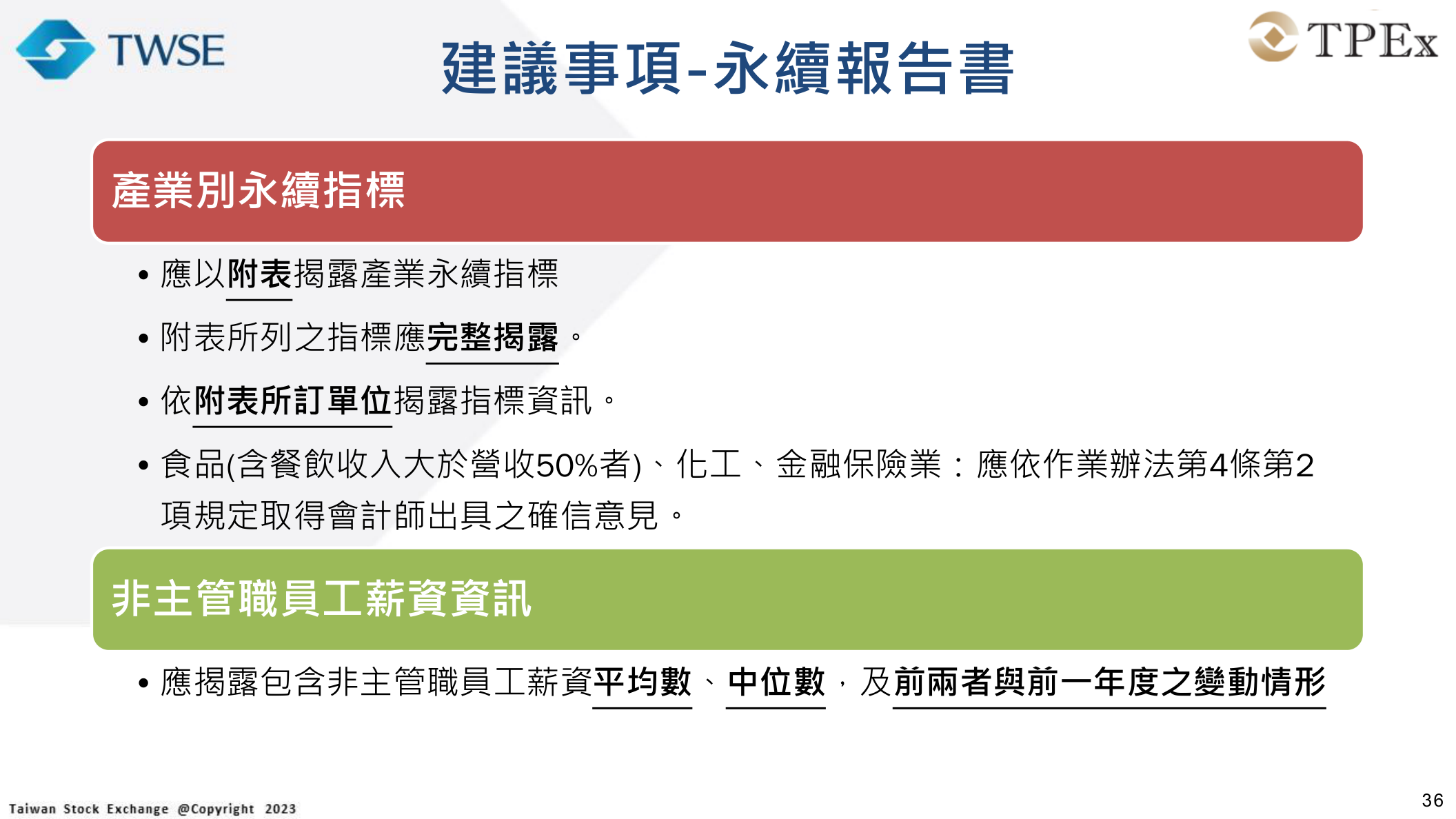 產業別永續指標與非主管職薪資揭露：會計師確信、平均數與中位數要求
